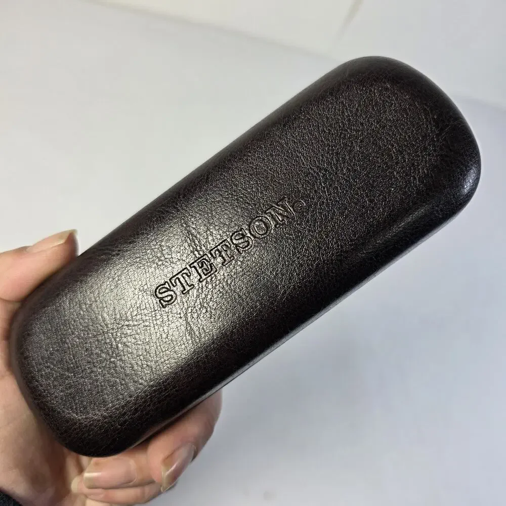 Stetson Eyeglasses Sunglasses Hard Case Brown Clamshell Replacement Case Only